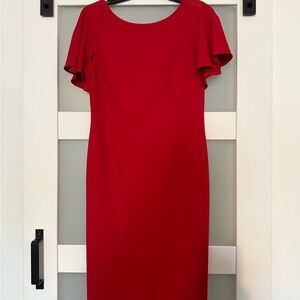 Glamour Red Sheath Midi Dress for Cocktail Nights